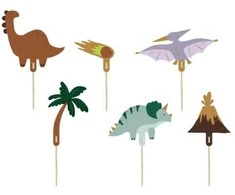 Congeepl PartyDeco dinozaurų torto papuošimai 8-12 cm mišinio A6 25912