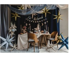 Party Deco Eid Mubarak popierinės servetėlės, 4 vnt.