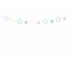PartyDeco Girlianda Margos žvaigždės 1,4m