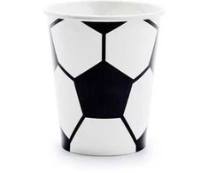 Party Deco Futbolo popieriniai puodeliai, 6 vnt.