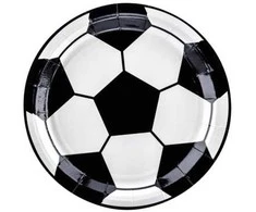Party Deco Popierinės lėkštutės "Futbolas" 18cm 6 vnt