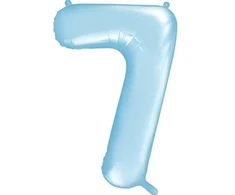 Party Deco Balionas folinis skaičius 7 melsvas 86cm