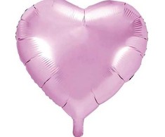 Party Deco Balionas folinis "Širdelė" šviesiai rožinis 45cm