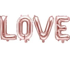 Party Deco Foliniai balionai "LOVE" rausvi 140*35cm