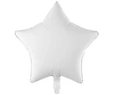 Party Deco Folinis balionas "Žvaigždė" 48cm baltas