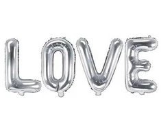 Party Deco Foliniai balionai "LOVE" sidabriniai 140*35cm