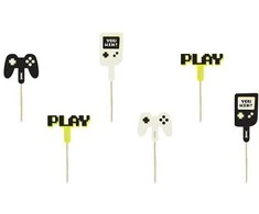 Party Deco PartyDeco Dekoracje do muffinek-Gamer 6-10,5cm mix A6 30657