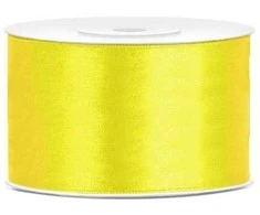 Party Deco Geltona atlasinė juostelė 38 mm