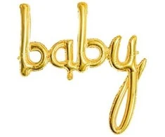 Party Deco Foliniai balionai "baby" auksiniai 73*75cm