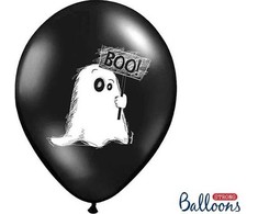 Party Deco Helovino balionai, Vaiduoklis, juodi, 30 cm, 6 vnt. Universalūs