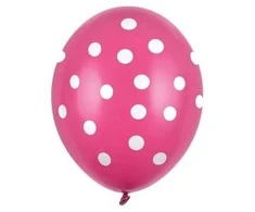 Party Deco Balionai stiprūs 30cm 6 vnt margi rožiniai