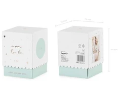 Party Deco Juosta „Mom to be“ ryškiai Tiffany mėlyna 75 cm