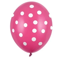 Party Deco Balionai stiprūs 30cm 6 vnt margi rožiniai