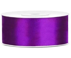 Party Deco Juostelė satino 25mm/25m tamsiai violetinė