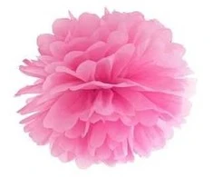 Party Deco Pomponas tamsiai rožinis 25 cm