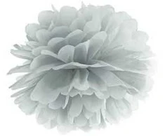 Party Deco Pomponas sidabrinis 25 cm