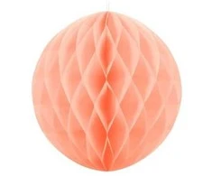 Party Deco Korėtas apvalus papuošimas 10cm 1 vnt persikinis