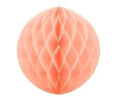 Party Deco Korėtas apvalus papuošimas 30cm 1 vnt persikinis