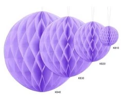 Party Deco Šviesiai violetinis popieriaus rutulys