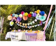 Party Deco Šviesiai violetinis popieriaus rutulys