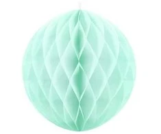 Party Deco Korėtas apvalus papuošimas 30cm 1 vnt melsvai žalsvas