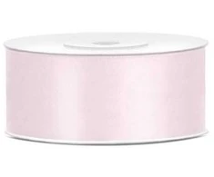 Party Deco Paperseal Satininė juostelė, 25mm/25m, šviesiai rožinė