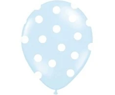 Party Deco Balionai stiprūs 30cm 6 vnt margi mėlyni