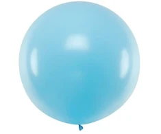 Party Deco Balionas 1m skersmens melsvas pastelinis