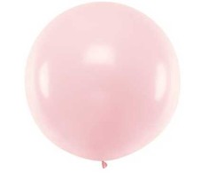 PartyDeco Didelis apvalus balionas 1m, pastelinis rausvas