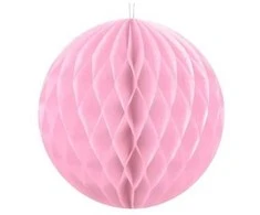 Party Deco Korėtas apvalus papuošimas 40cm 1 vnt rožinis