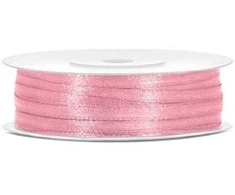 Party Deco Juostelė satino 3mm/50m rožinė