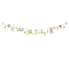 Party Deco PartyDeco Banners Oh baby mix 2,5 m 14718