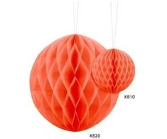 Party Deco Oranžinis papirvæv kugle