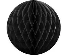 Party Deco Korėtas apvalus papuošimas 10cm 1 vnt juodas