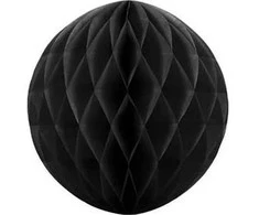 Party Deco Korėtas apvalus papuošimas 20cm 1 vnt juodas