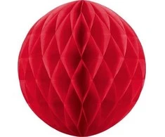 Party Deco Korėtas apvalus papuošimas 40cm 1 vnt raudonas