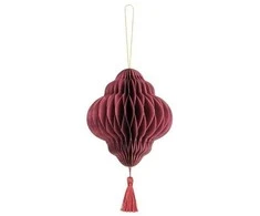 Party Deco PartyDeco *****Bombka papierowa Latarnia bordo 13,2x15 75433