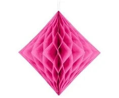 Party Deco Korėtas rombas 20cm 1 vnt bordo