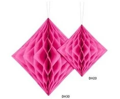 Party Deco Korėtas rombas 20cm 1 vnt bordo