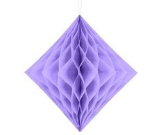 Party Deco Korėtas rombas 30cm 1 vnt violetinis