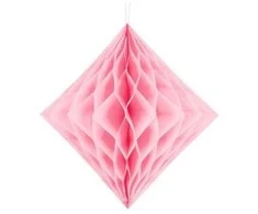 Party Deco Korėtas rombas 30cm 1 vnt rožinis