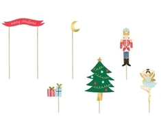 Party Deco Dekoratyviniai „Spragtuko“ torto papuošimai, mišrūs, 8,5–19 cm, vieno dydžio