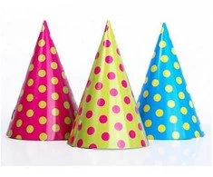 Party Deco Gimtadienio kepuraitės su taškiukais "Mix" 6 vnt