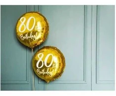 Party Deco Balionas folinis apvalus 80-as gimtadienis