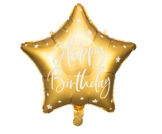 Party Deco PartyDeco FB93-019-KARTON, Auksinė, Žvaigždė, Folio, Gimtadienis, Anglų, 40 cm