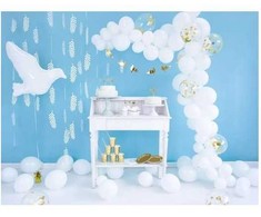 Party Deco PartyDeco girlianda balandžiai, auksinė, 112 cm, Girlianda, Popierius, Auksinė, Vestuvės, 0,86 m, Berniukui/Mergaitei