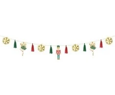 PartyDeco Girlanda papierowa Dziadek do orzechów, mix, 2m one size