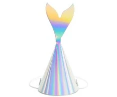 Party Deco Gimtadienio kepuraitės "Undinėlė" 18cm 6 vnt