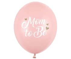 Party Deco Balionai "Mom to Be" rausvi 30cm 6 vnt