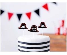 Party Deco Žvakutės gimtadienio 5 vnt piratai